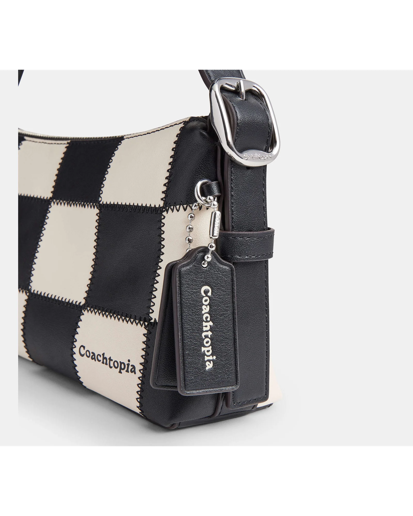 Компактная сумка на плечо Coach в шахматную клетку — 6