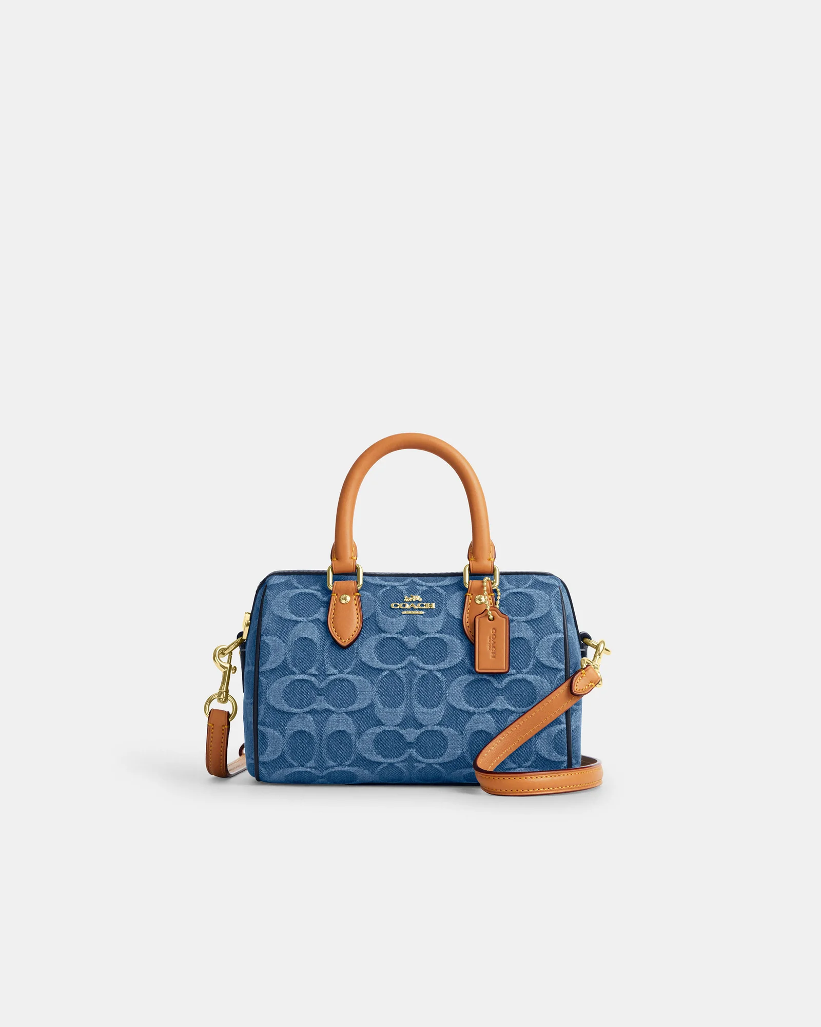Мини-сумка кросс-боди Coach Rowan из джинсовой ткани Signature — 16