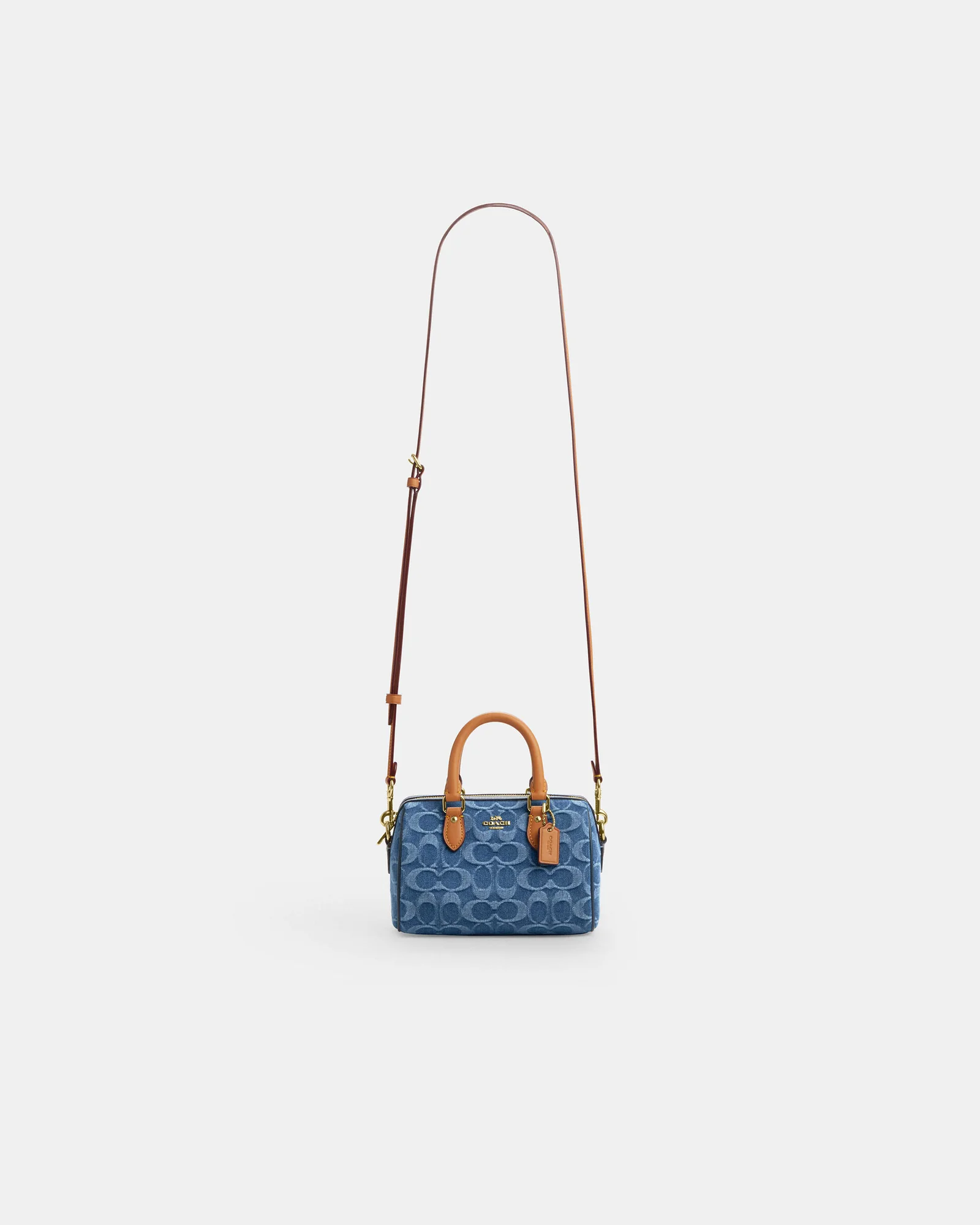 Мини-сумка кросс-боди Coach Rowan из джинсовой ткани Signature — 4