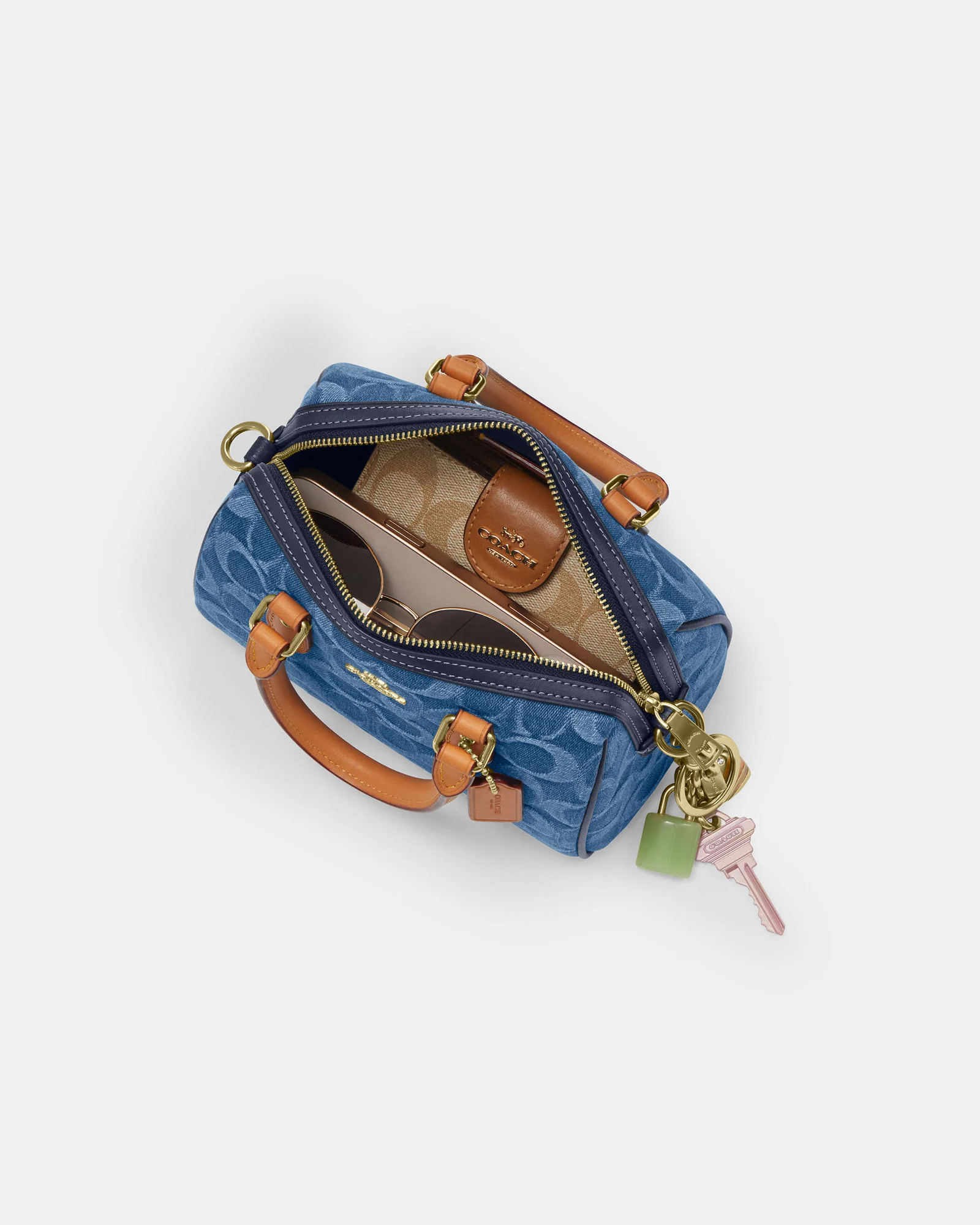 Мини-сумка кросс-боди Coach Rowan из джинсовой ткани Signature — 10
