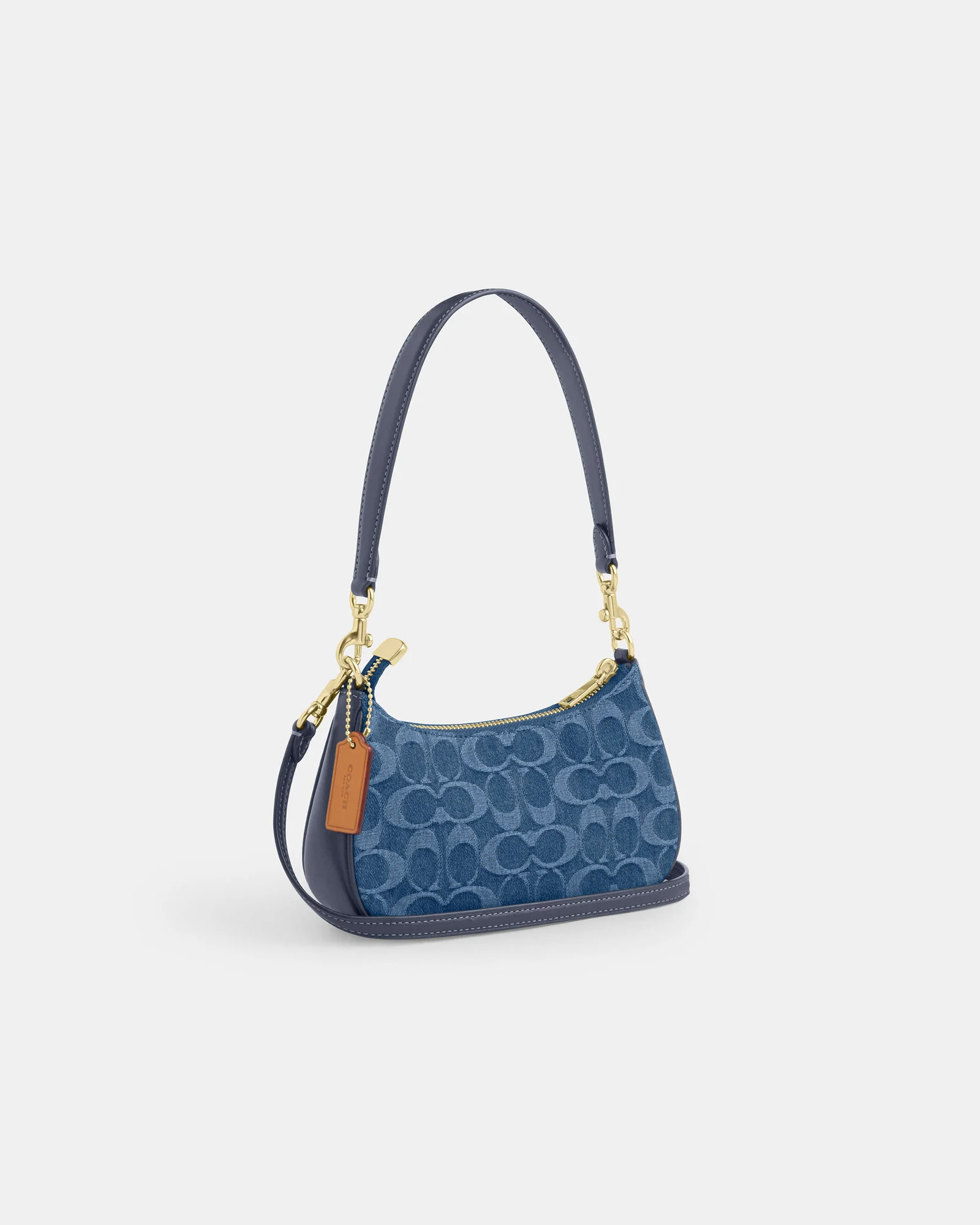 Мини-сумка кросс-боди Coach Teri из джинсовой ткани Signature — 13