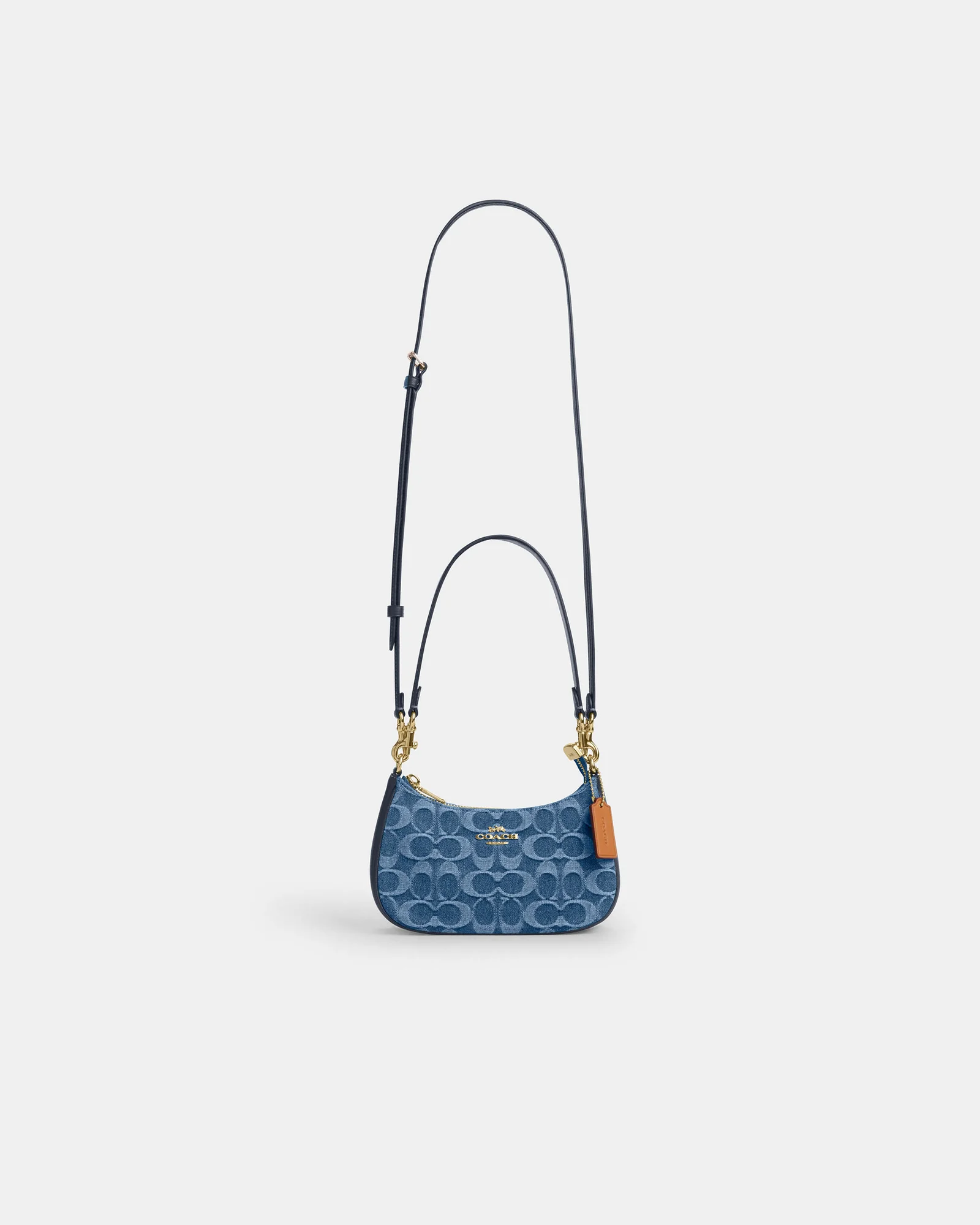 Мини-сумка кросс-боди Coach Teri из джинсовой ткани Signature — 16