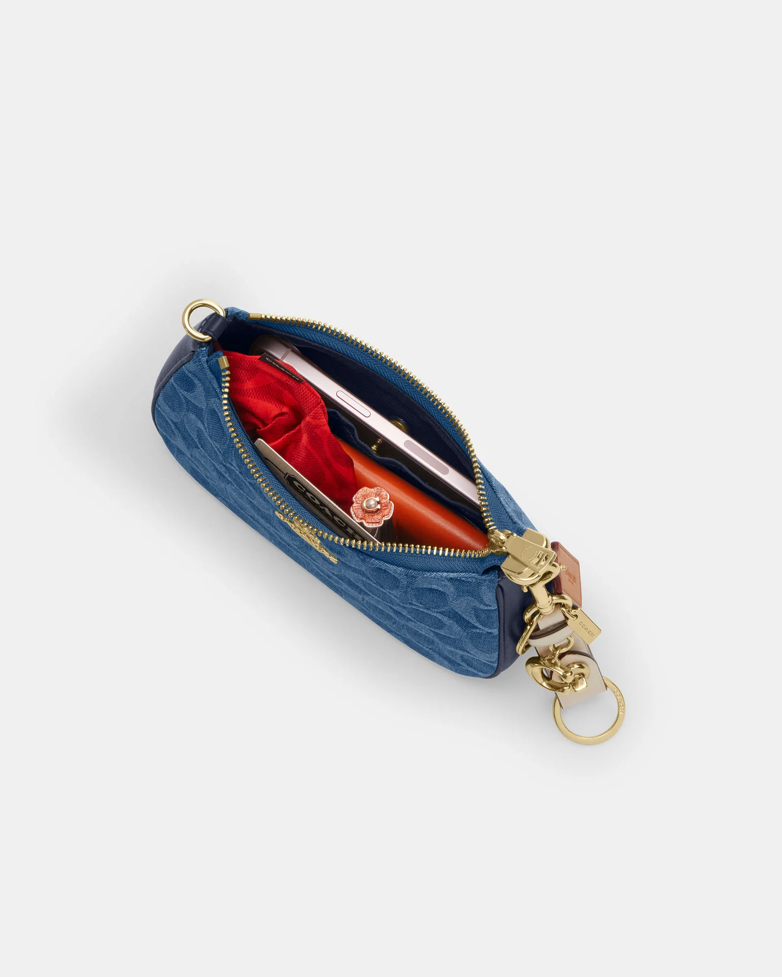Мини-сумка кросс-боди Coach Teri из джинсовой ткани Signature — 22