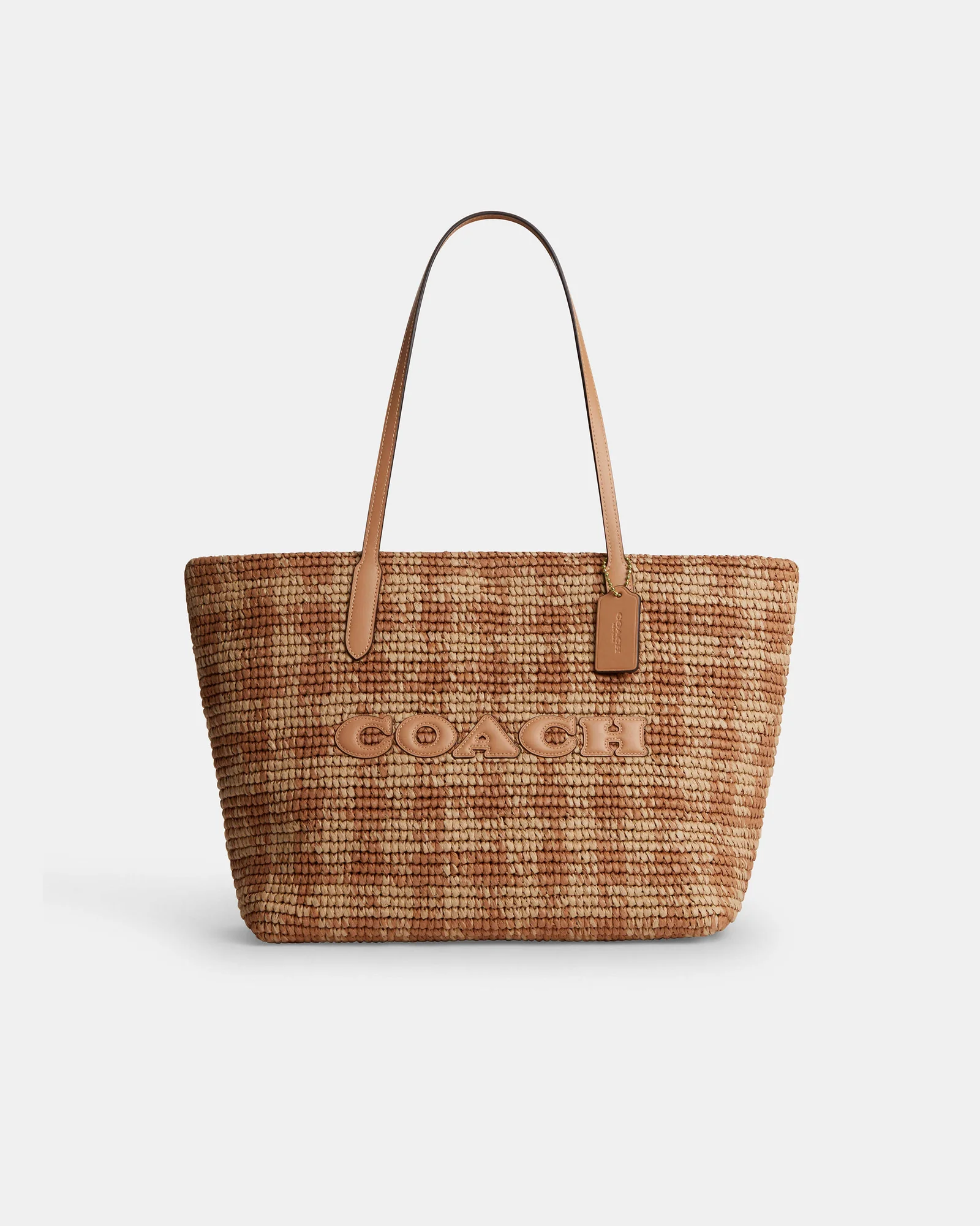 Сумка-тоут Coach City с принтом гингем — 14