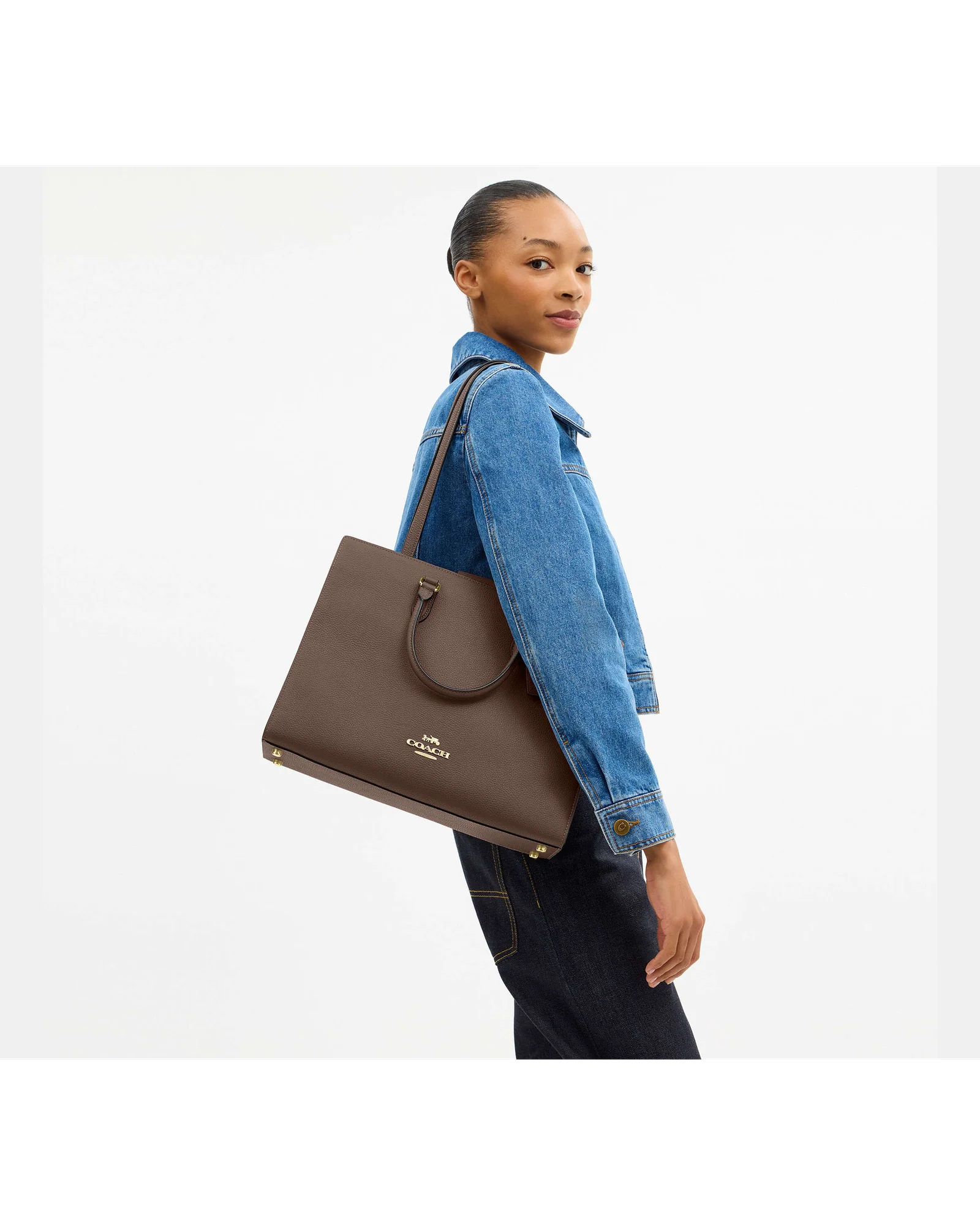 Сумка тоут Coach Maggie из зернистой кожи — 16
