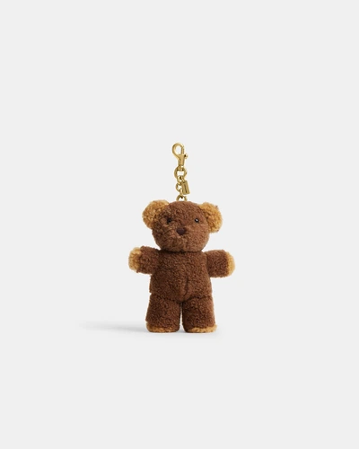Брелок для сумки «Мишка Тедди» Coach из овечьей шерсти