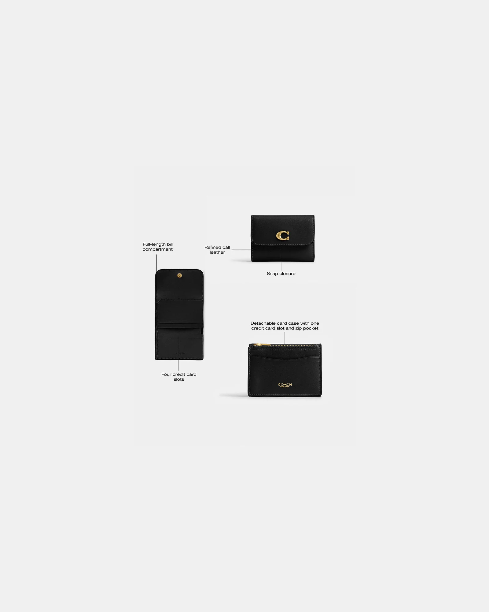 Женский кожаный кошелек Coach Essential Card Holder — 5