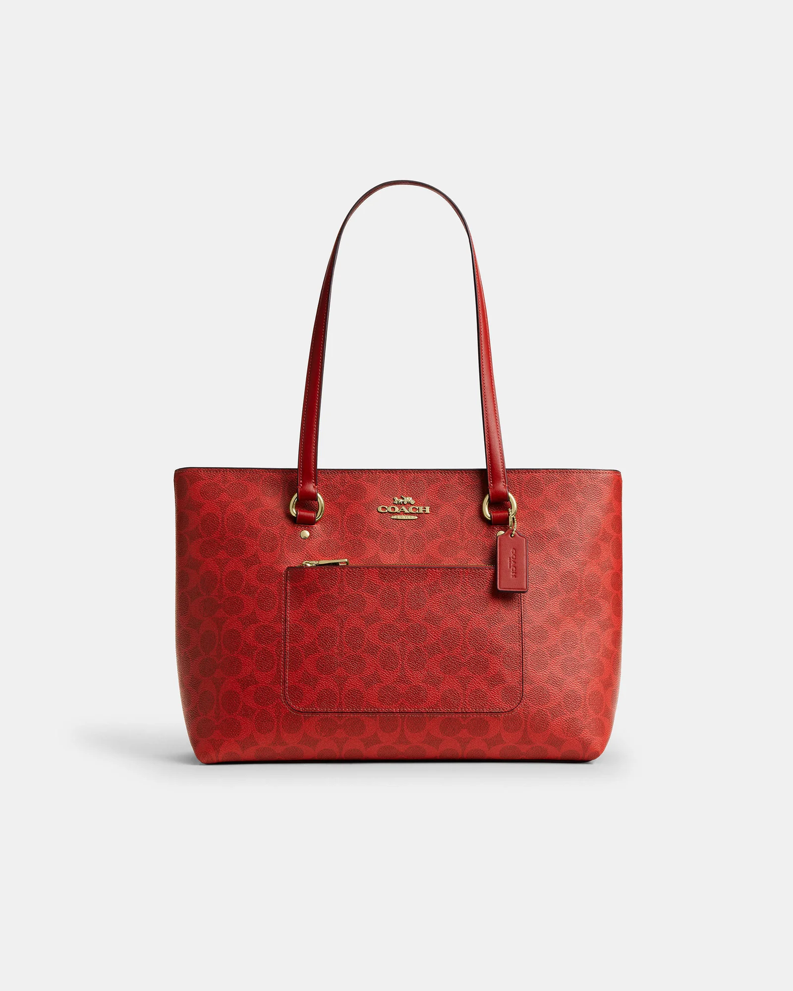 Сумка-тоут Coach Station в фирменном холсте — 14