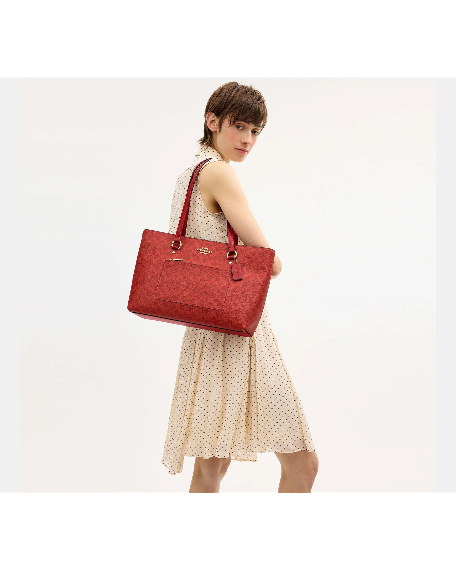 Сумка-тоут Coach Station в фирменном холсте — 15