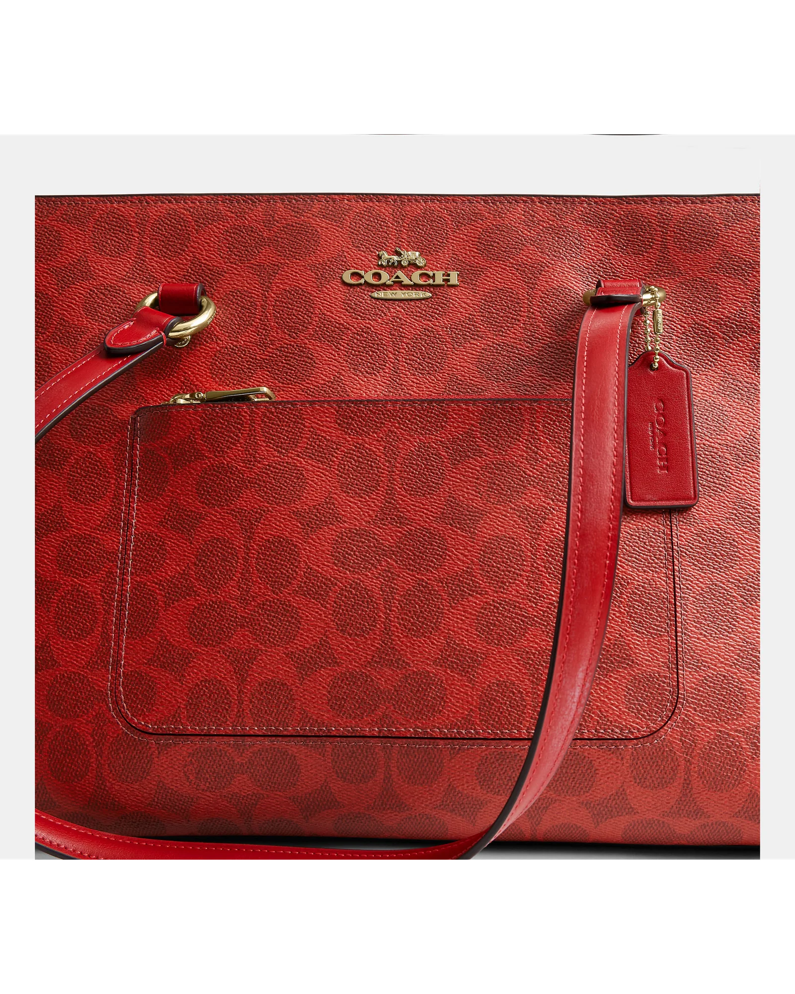 Сумка-тоут Coach Station в фирменном холсте — 5