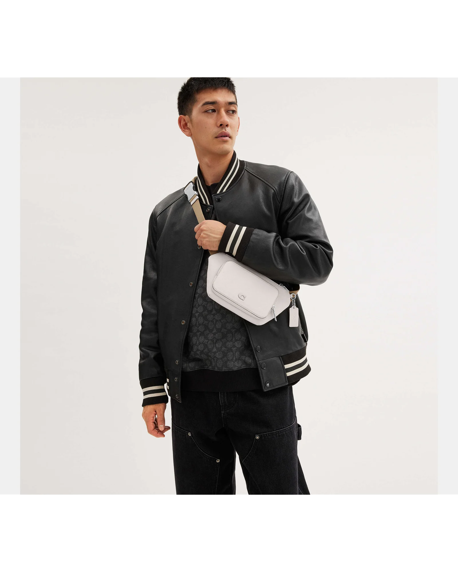 Мужская поясная сумка Coach из зернистой кожи — 13