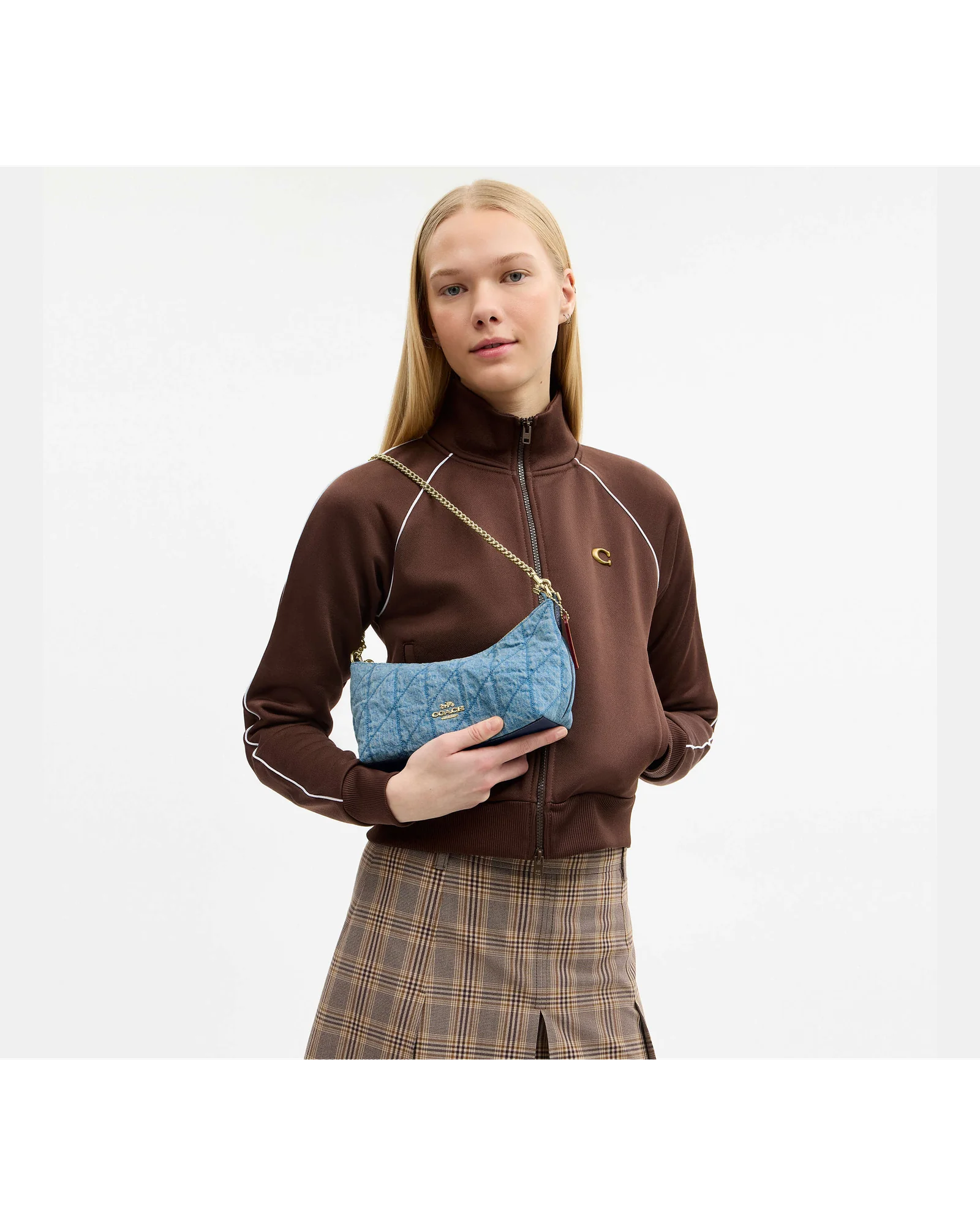 Стёганая сумка на плечо Coach Caitlin — 17