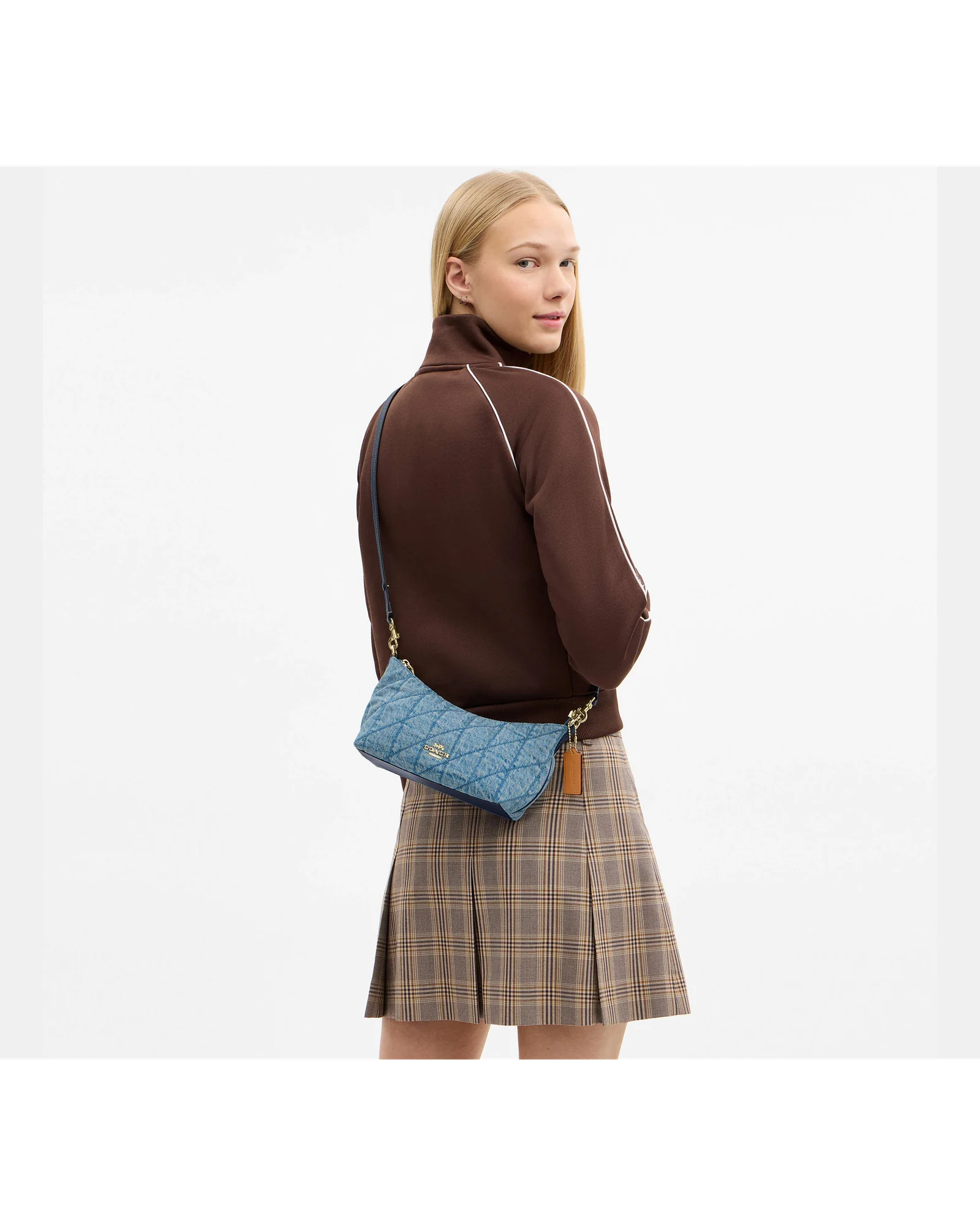 Стёганая сумка на плечо Coach Caitlin — 20