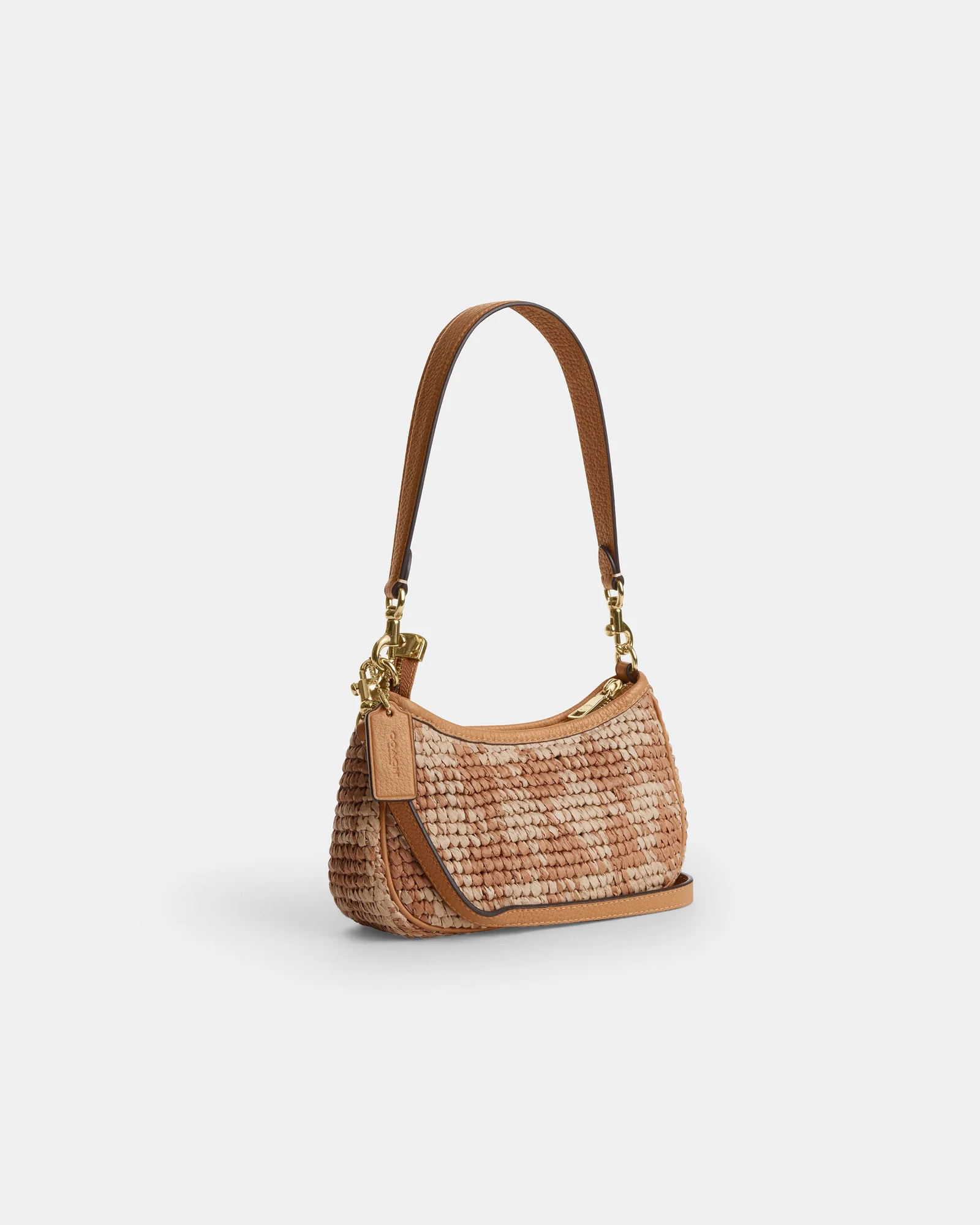 Мини-сумка кроссбоди Coach Teri с принтом гингем — 12