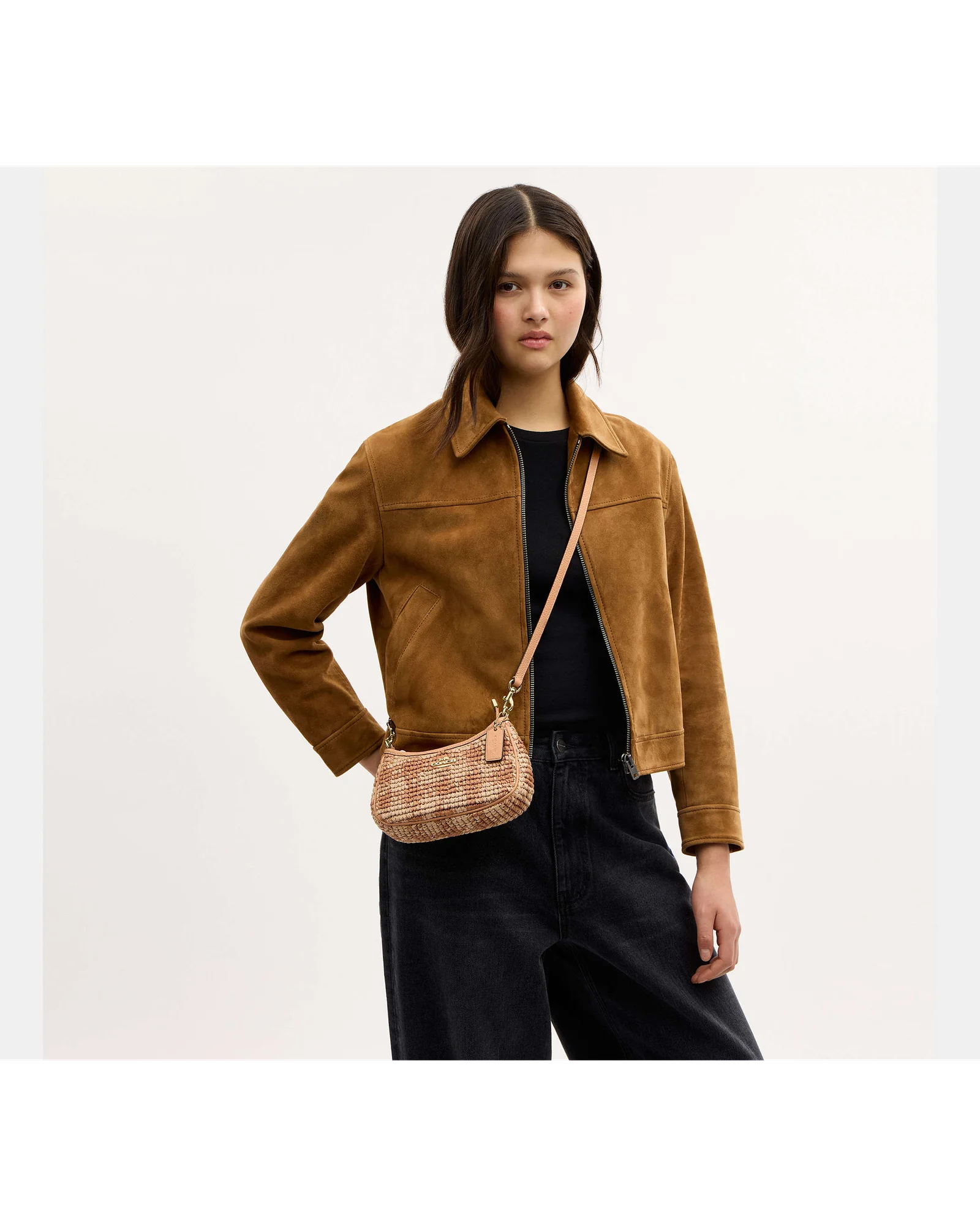 Мини-сумка кроссбоди Coach Teri с принтом гингем — 17