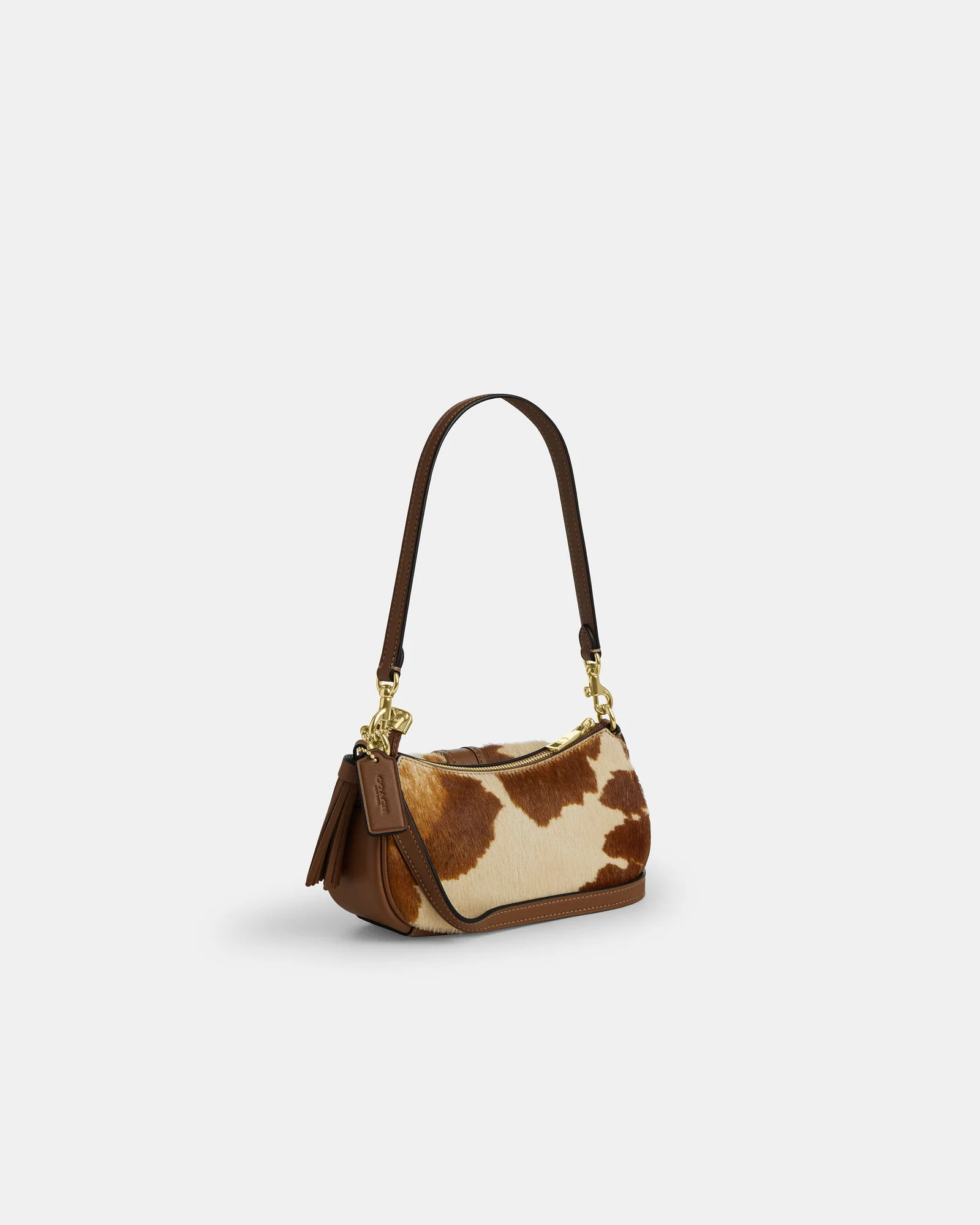 Сумка на плечо Coach Ashton Mini с коровьим принтом — 11