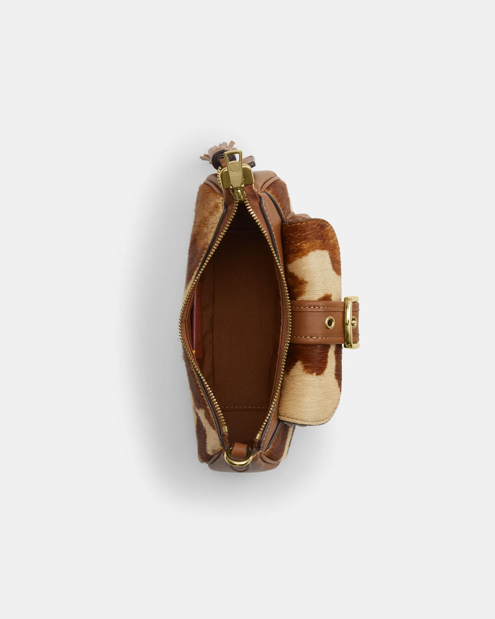 Сумка на плечо Coach Ashton Mini с коровьим принтом — 9
