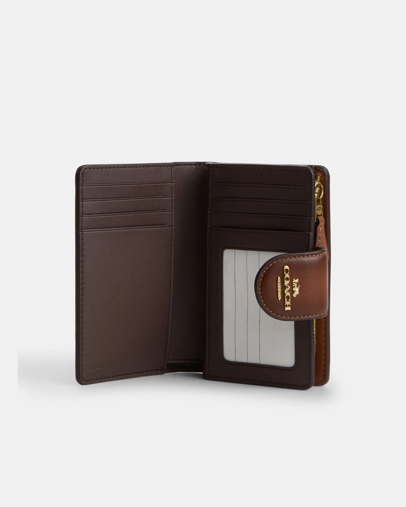 Кожаный кошелёк Coach Medium Corner Zip — 1