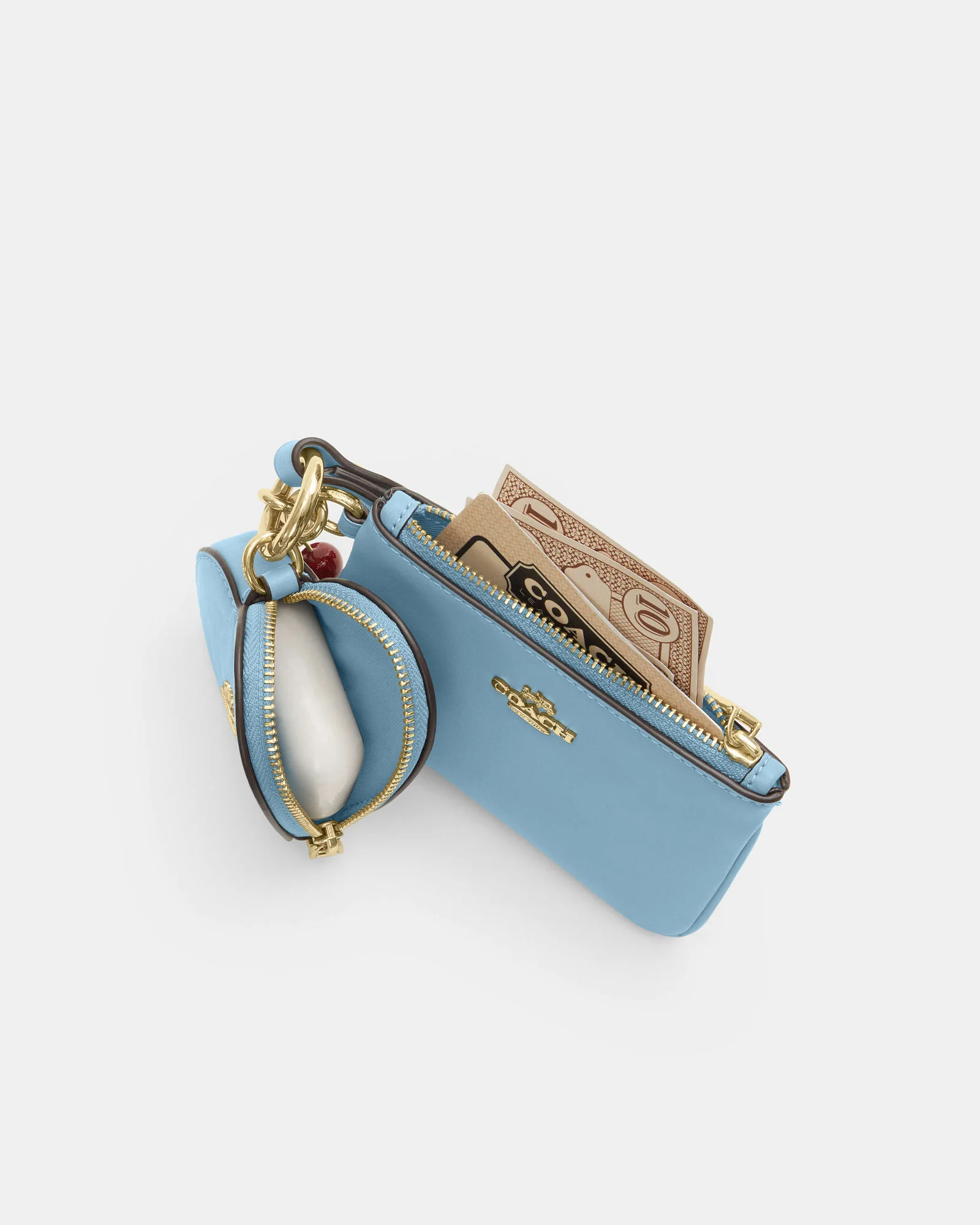 Кошелёк-ремешок Coach с брелоком-сердцем — 5