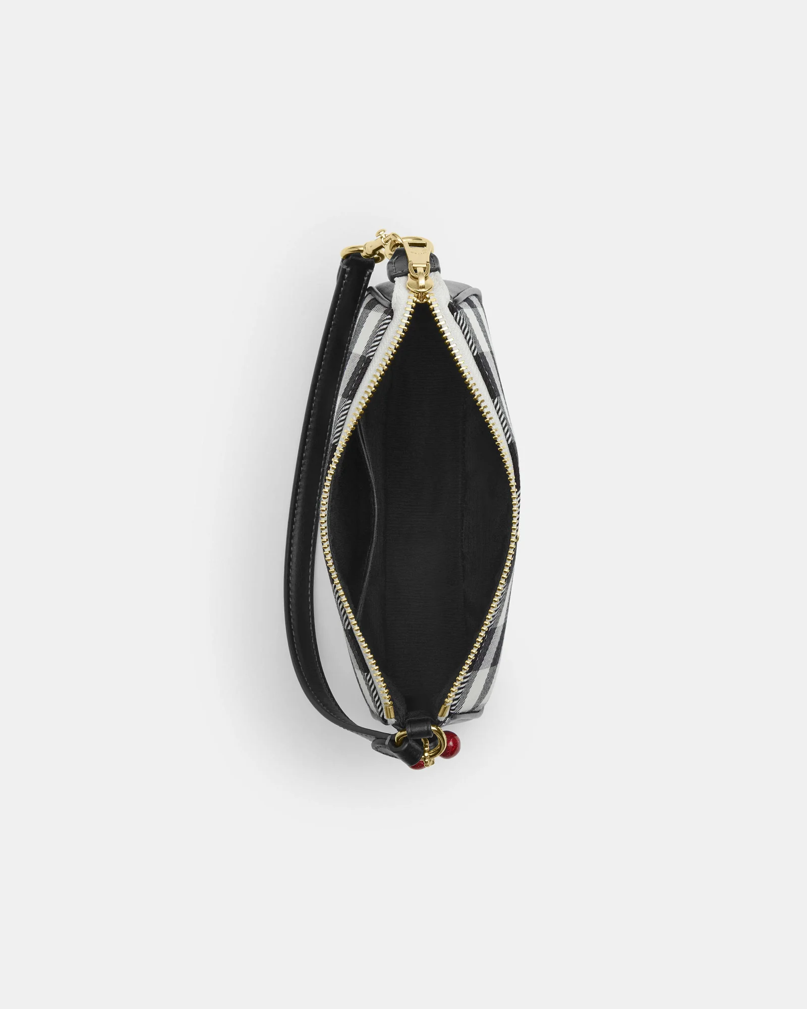Мини-сумка Coach Nolita 19 с принтом гингем и брелоком — 9