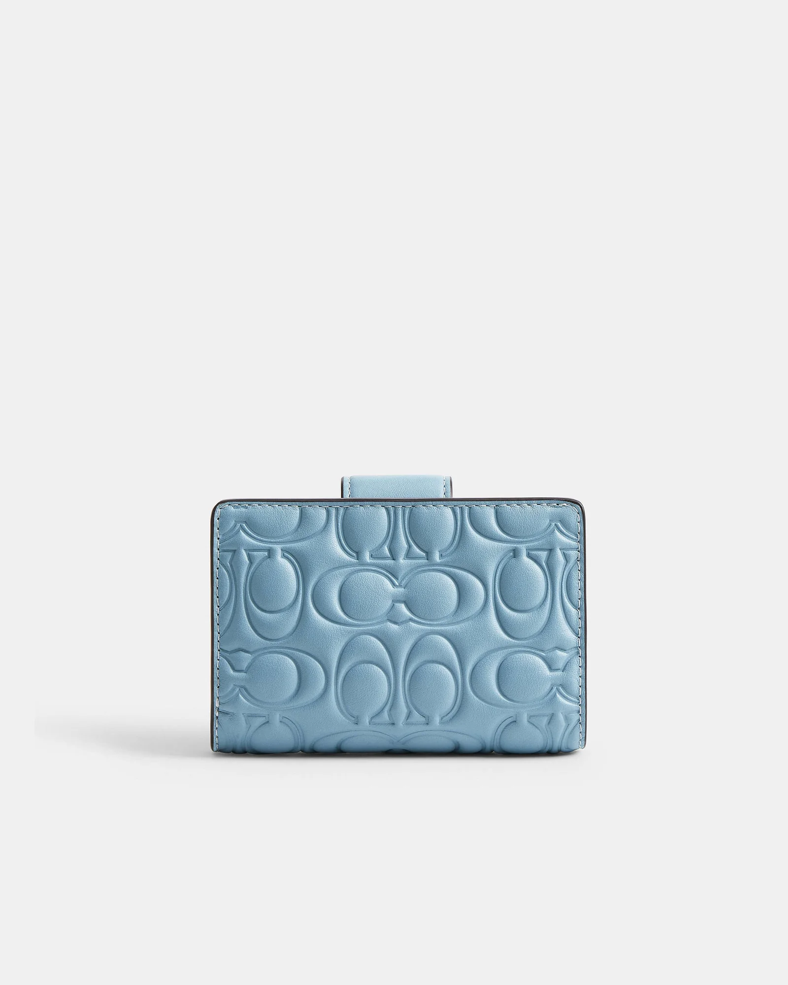 Кожаный кошелек Coach с тиснением на молнии — 14