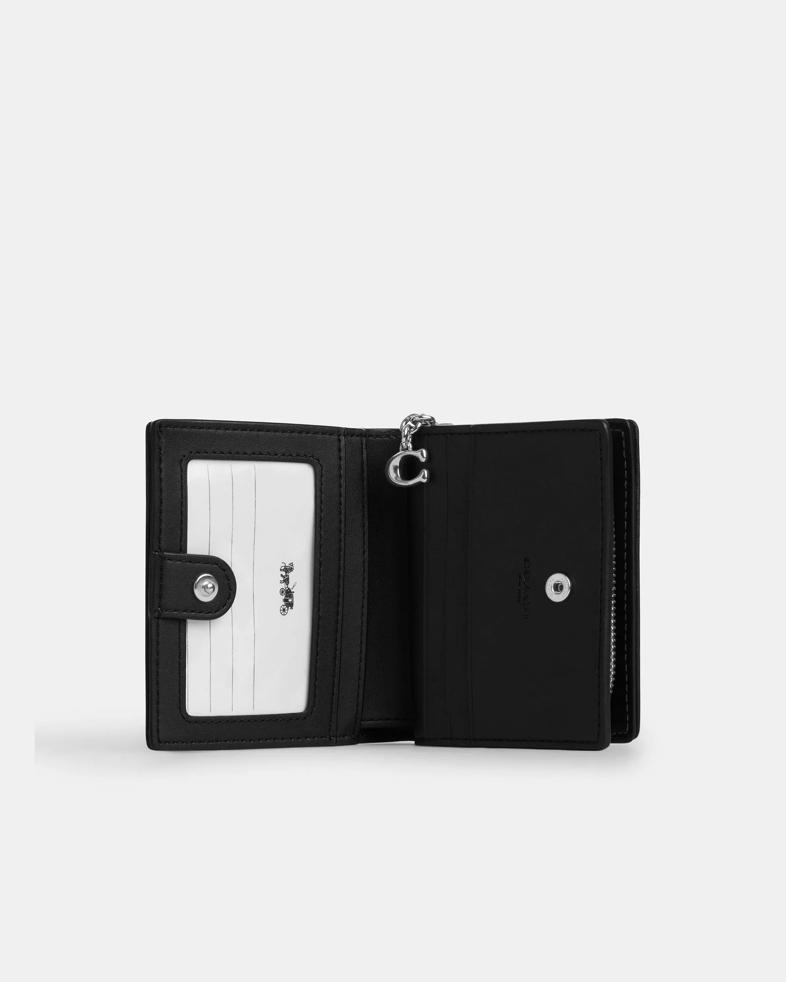 Компактный кошелек Coach на кнопке из фирменного денима — 3