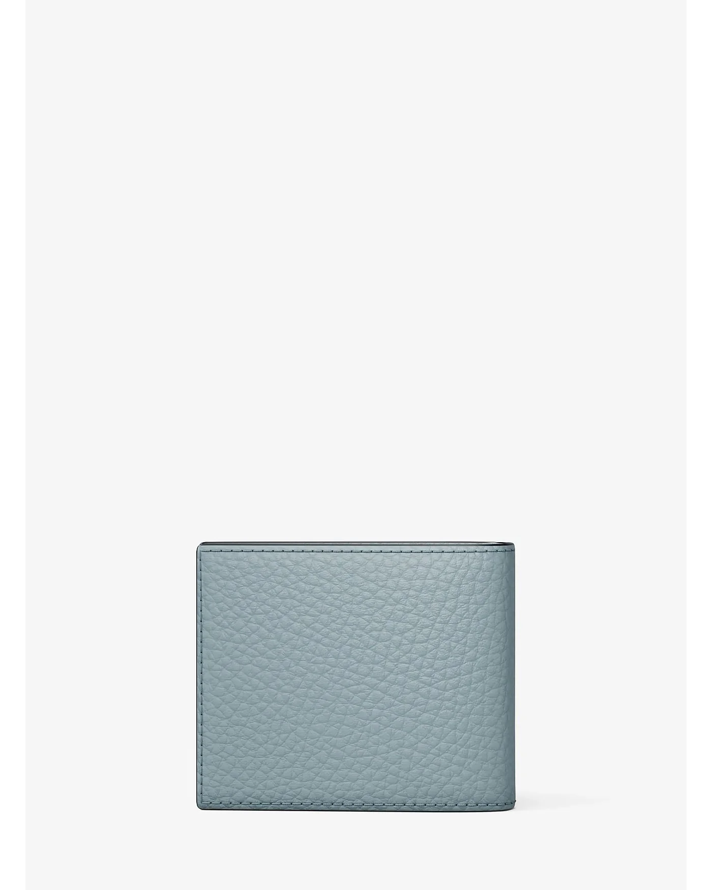 Обратная сторона кошелька Michael Kors Hudson голубого цвета.