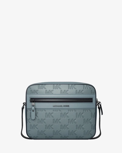 Кожаная сумка-кросс-боди Michael Kors Jet Set с тиснёным логотипом