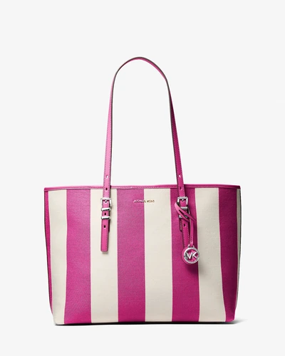 Michael Kors Quinn — большая сумка-тоут из полосатого канваса