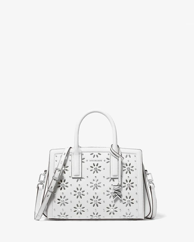 Michael Kors Laila — малая кожаная сумка-сэтчел с перфорацией
