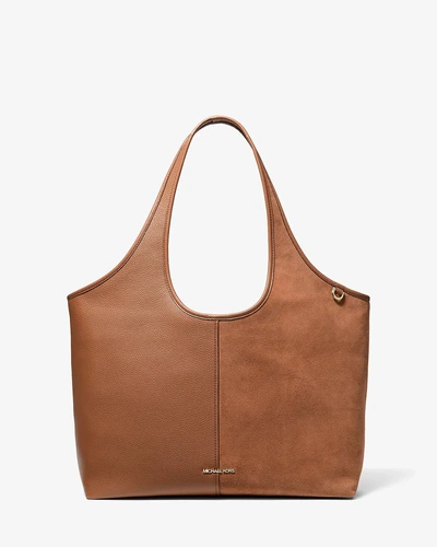 Кожаная сумка-тоут Michael Kors Henly с замшей