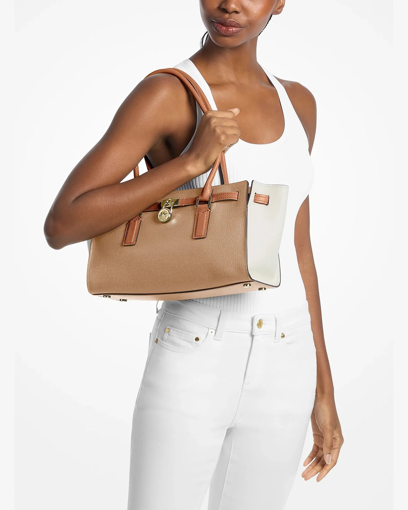 Кожаная сумка-сэтчел Michael Kors Hamilton Moderne — 4