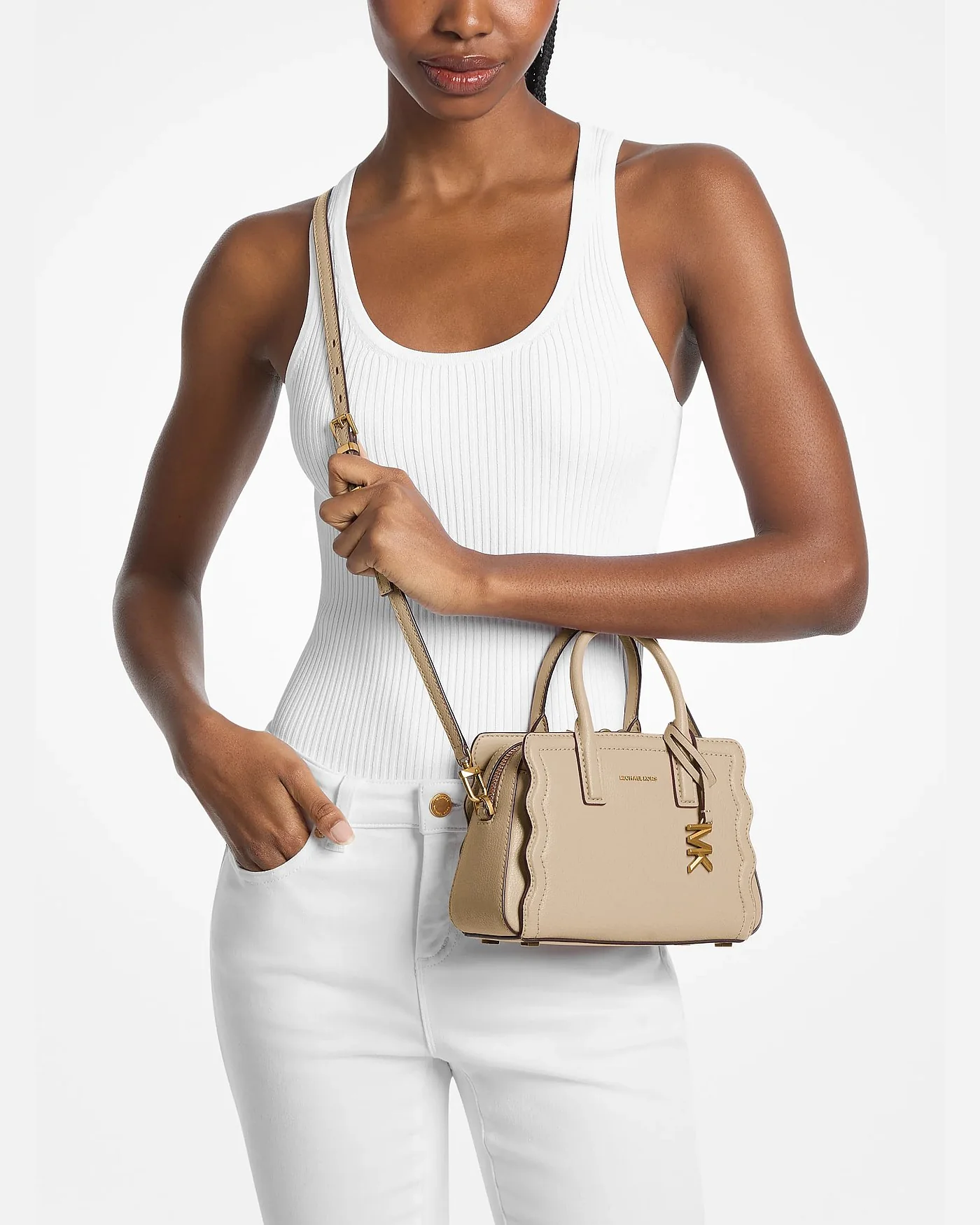 Кожаная сумка кроссбоди Michael Kors Laila, очень малая, трансформер — 3