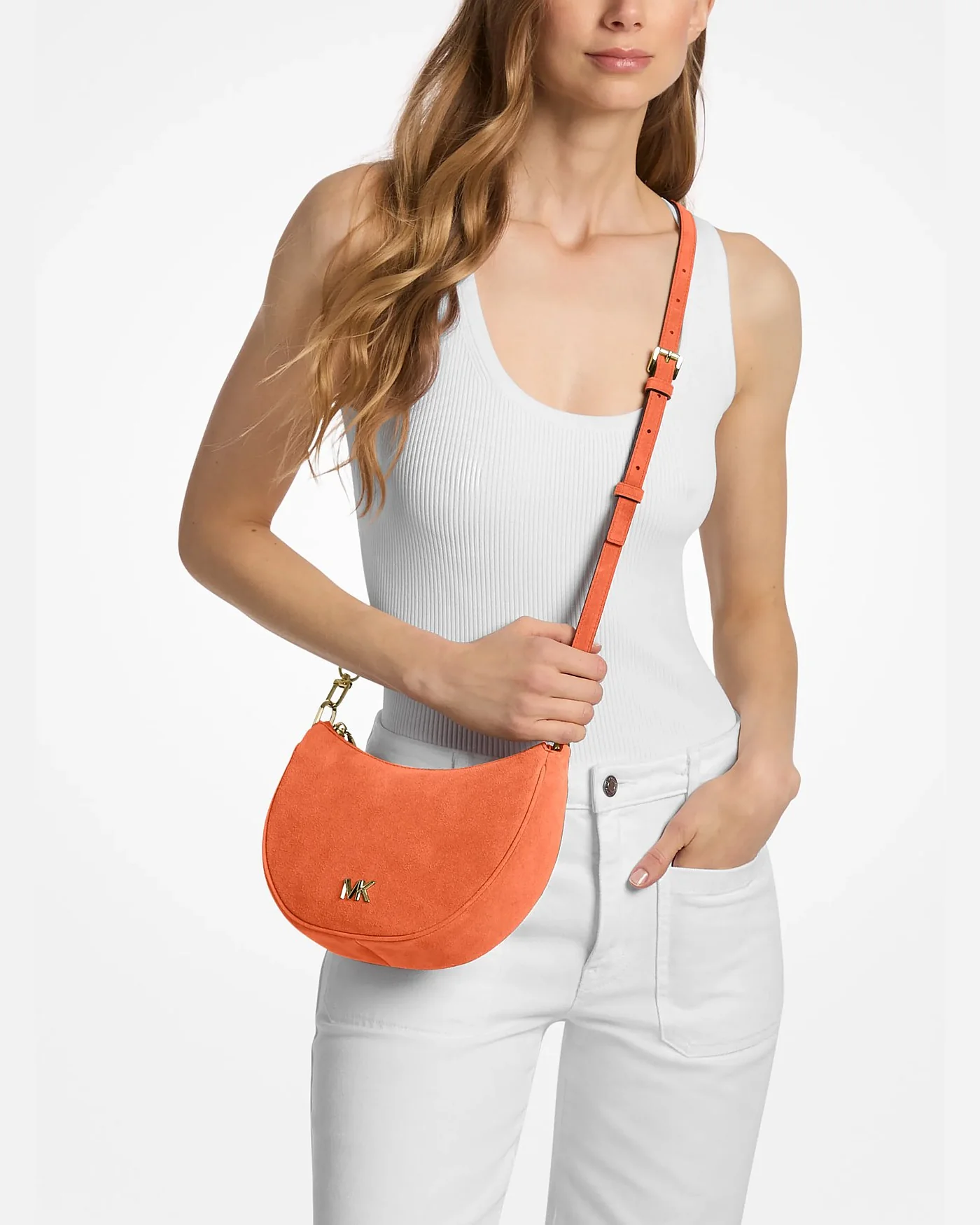 Замшевая сумка-пошет Michael Kors Kyla, малая, трансформер — 3