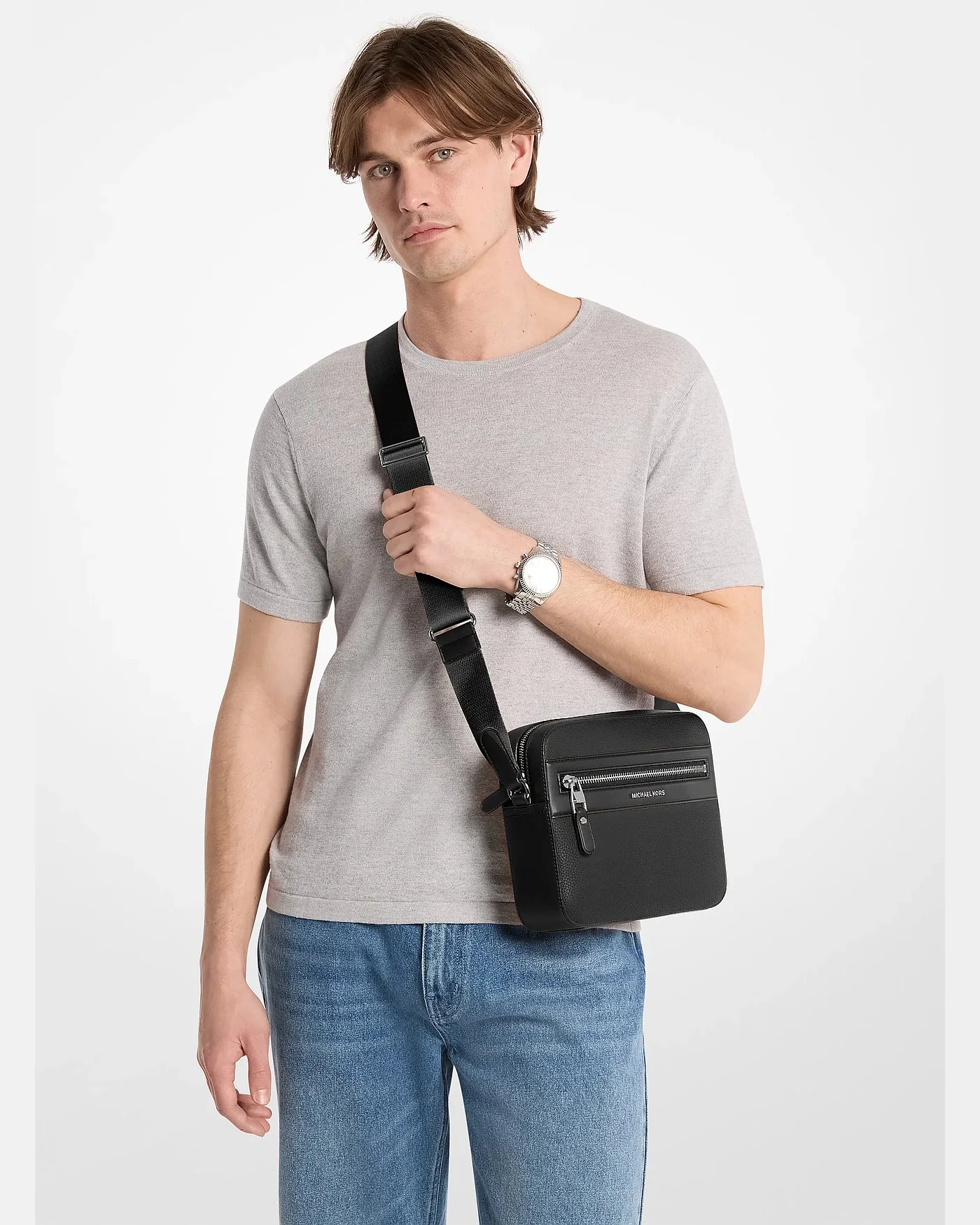 Кожаная сумка кроссбоди Michael Kors Jet Set — 4