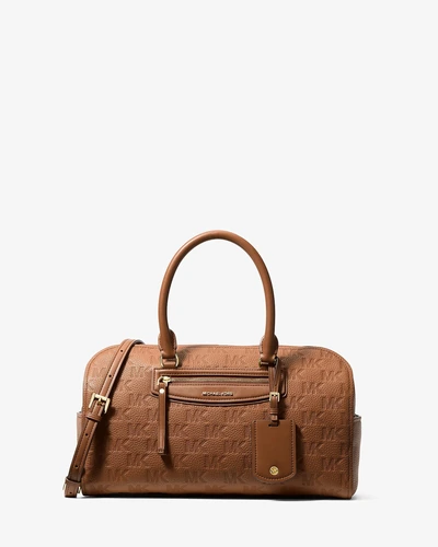 Кожаная сумка-сэтчел Michael Kors Jet Set Travel с тиснёным логотипом