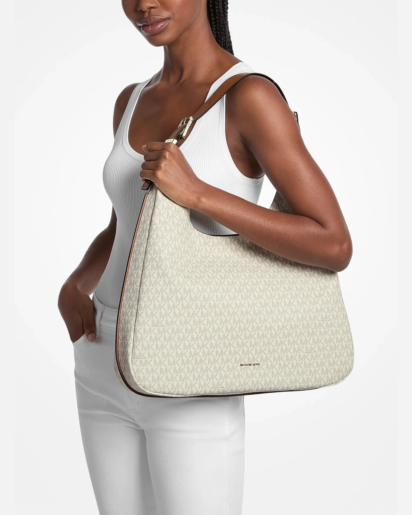 Женская сумка-хобо Michael Kors Nolita с логотипом — 4