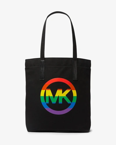 Хлопковая сумка-тоут Michael Kors с радужным логотипом