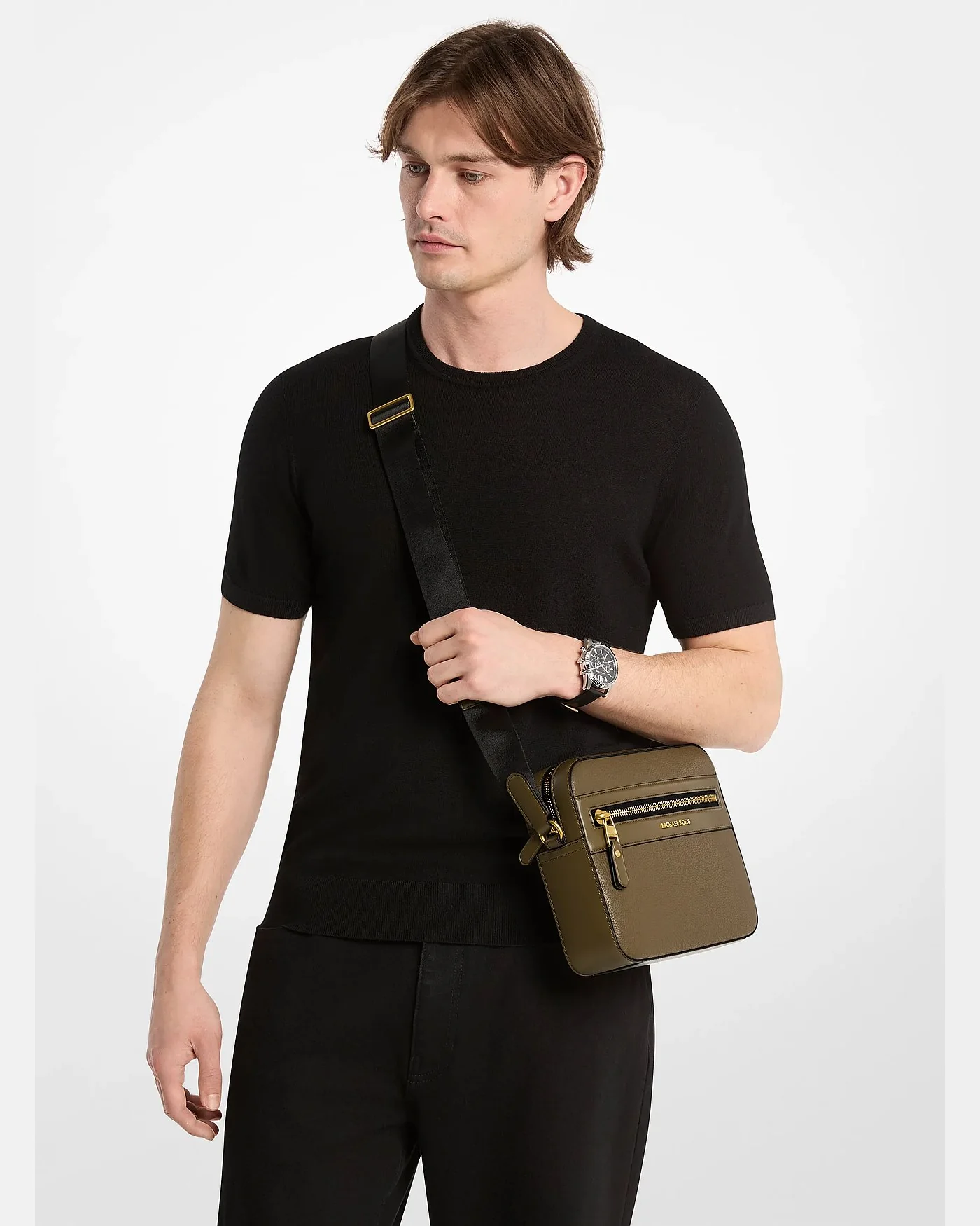 Сумка через плечо Michael Kors Jet Set из зернистой кожи — 4