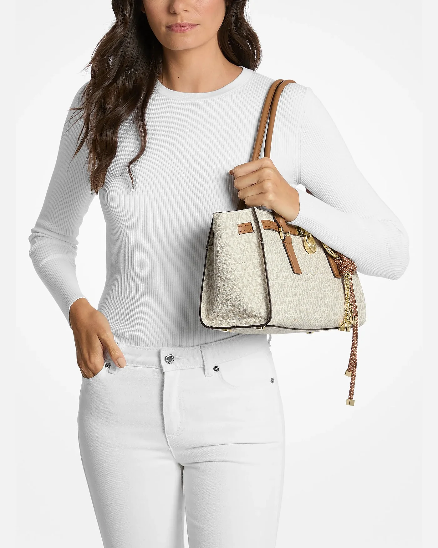Женская сумка-сэтчел Michael Kors Hamilton Moderne с логотипом — 3
