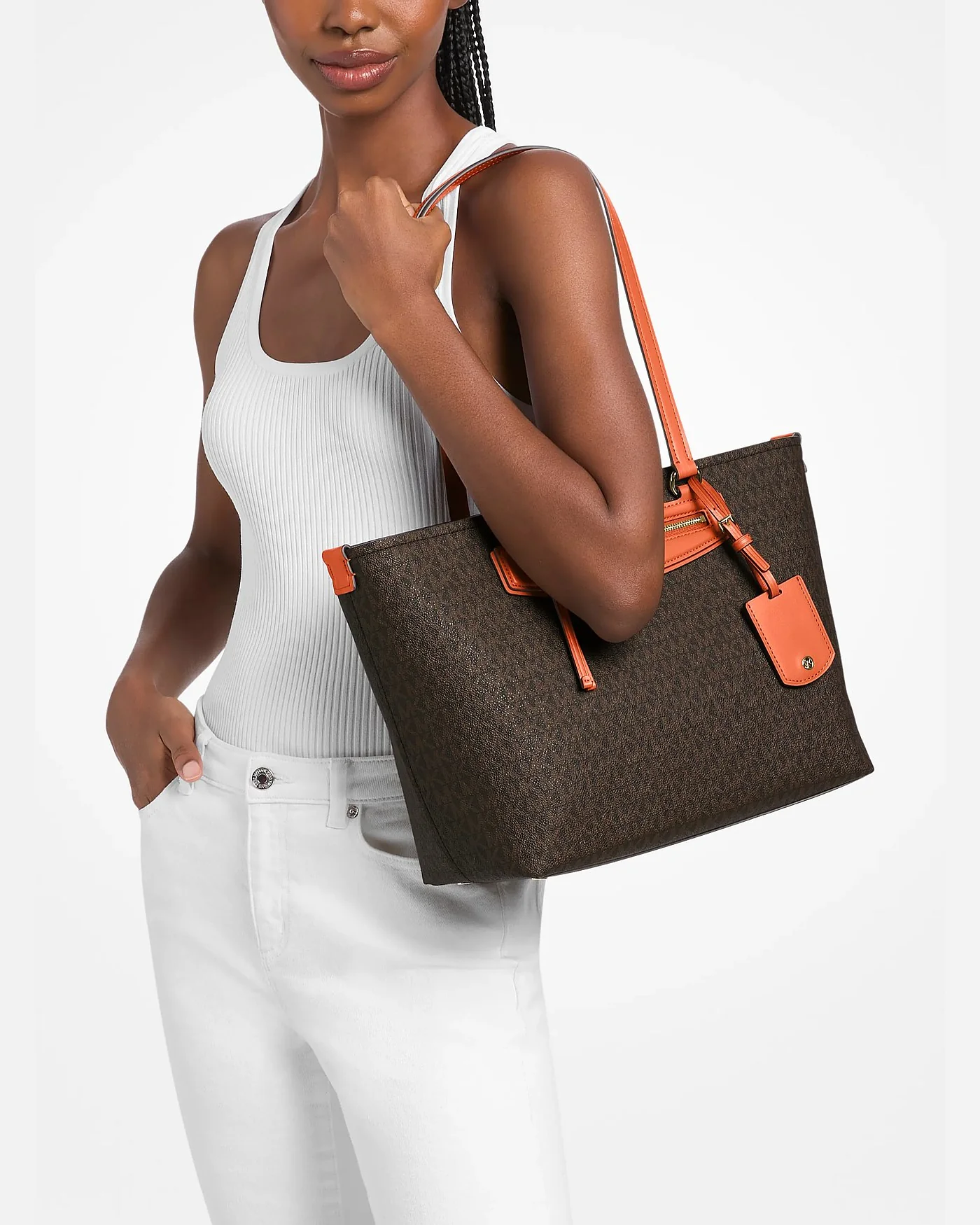 Сумка-тоут Jet Set Travel Michael Kors с лого-принтом Signature — 3