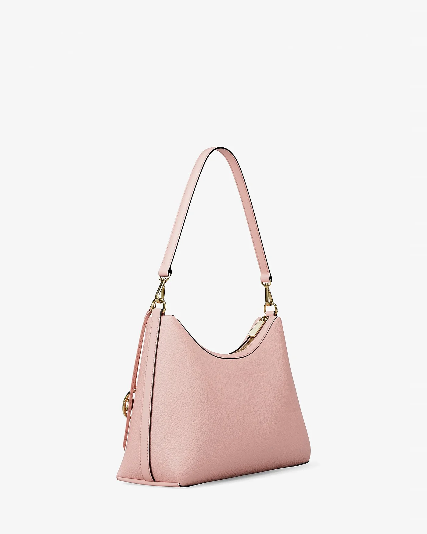 Розовая кожаная сумка Michael Kors Sammy, вид с боку на три четверти.