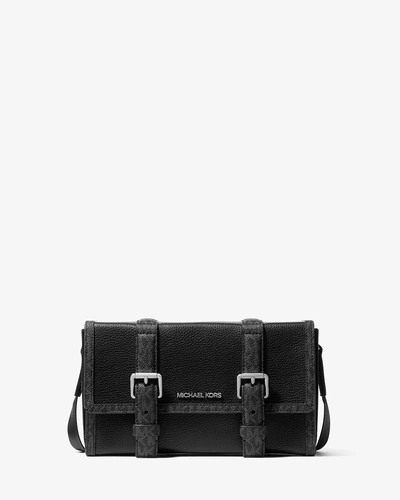 Сумка-кроссбоди Cooper Trunk из зернёной кожи с логотипом Signature