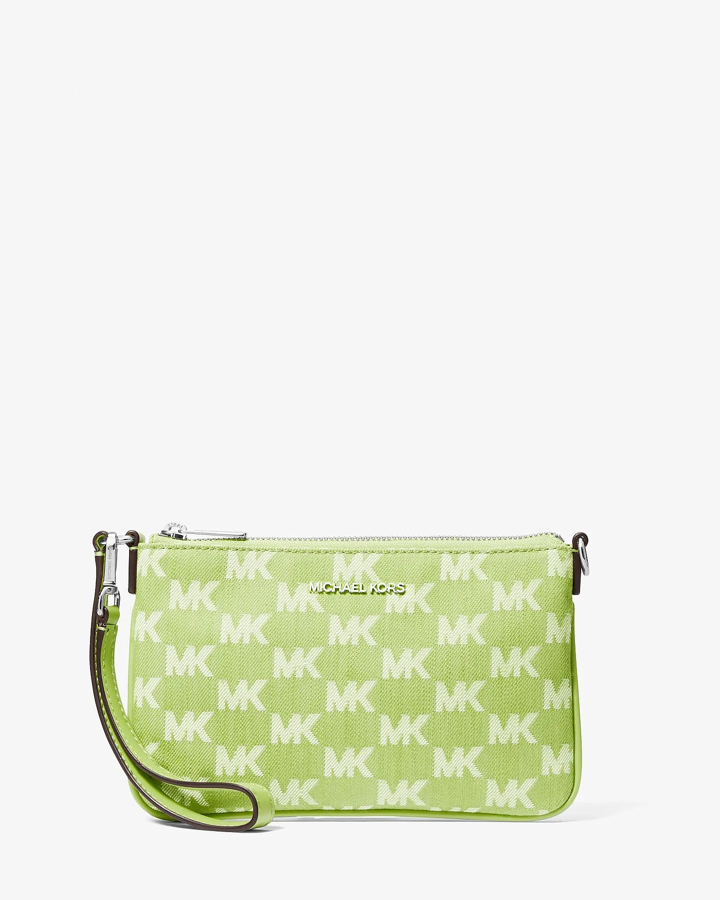 Michael Kors клатч Jet Set Travel Small из джинсового жаккарда с логотипом — 1