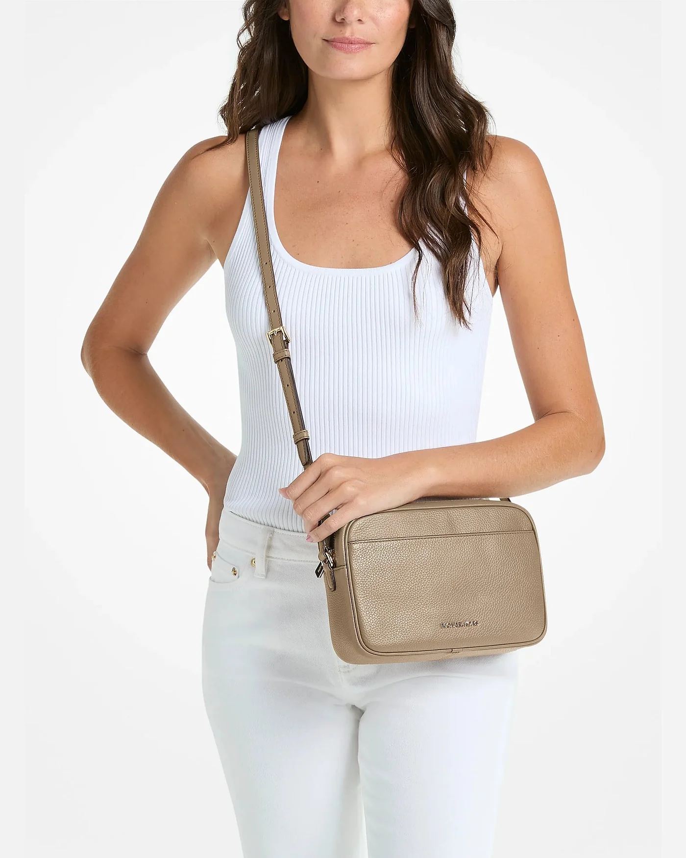 Сумка-кроссбоди Michael Kors Jet Set Camera Large из зернёной кожи — 4