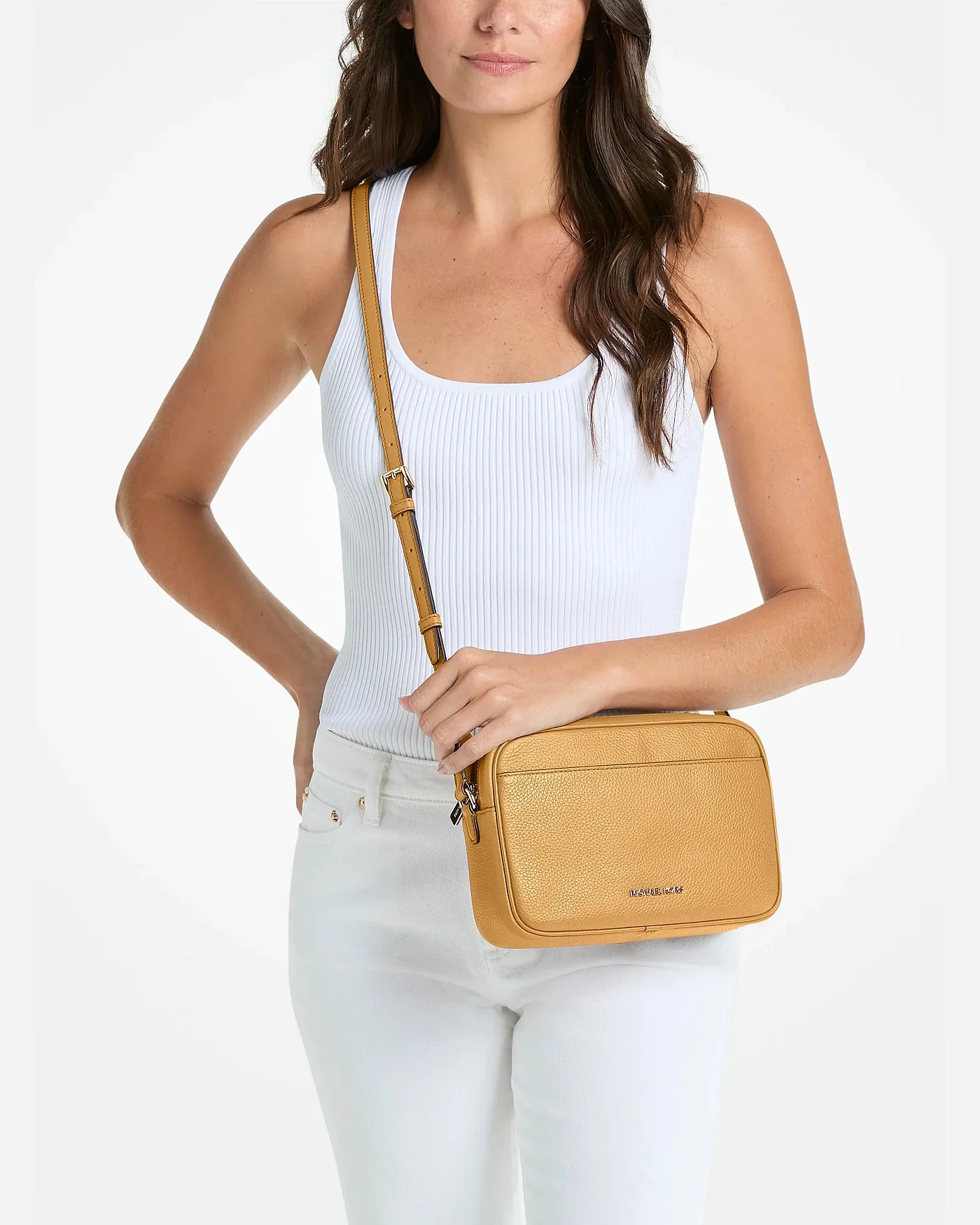 Сумка-кроссбоди Michael Kors Jet Set Camera Large из зернёной кожи — 4