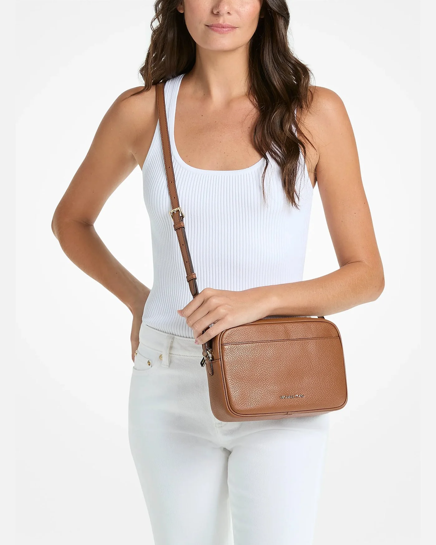 Сумка-кроссбоди Michael Kors Jet Set Camera Large из зернёной кожи — 4