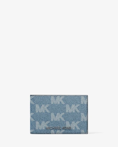 Кошелёк Cooper из джинсовой ткани с жаккардовым логотипом