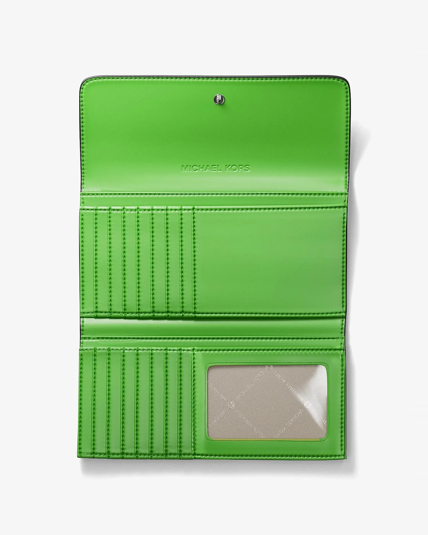 Кошелёк-тройник Michael Kors Jet Set зелёный — 2