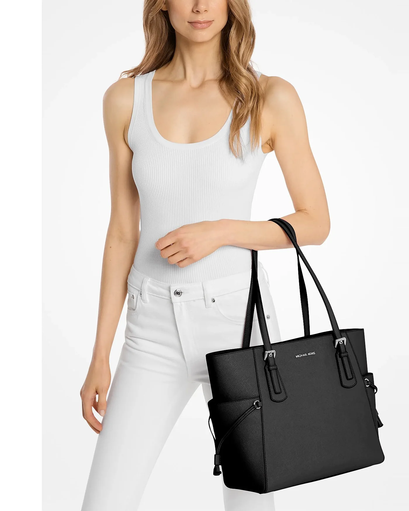 Сумка-тоут Michael Kors Voyager Large из кожи сафьяно — 3